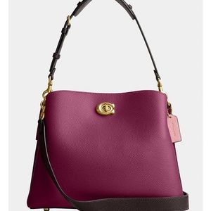 Coach Willow Colorblock Pebble Leather Purse